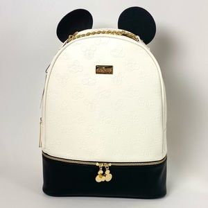 Disney Mickey Mouse White / Cream Faux leather Backpack Bag